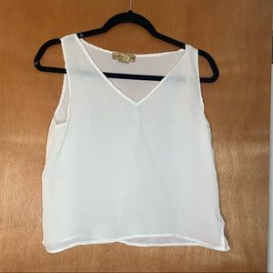 White mesh tank top